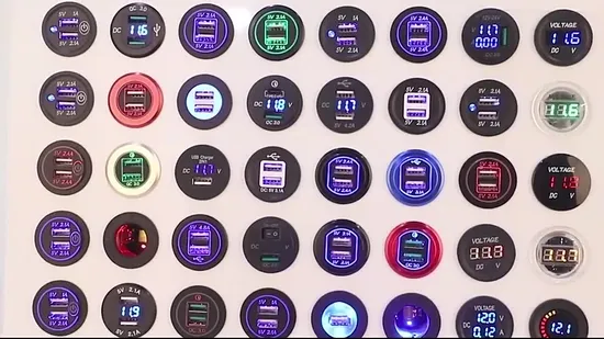 Hot Selling USB Car Charger 4.2A 5V Red Blue Green LED Color Car Accessories USB Car Charger 