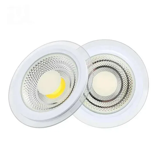 COB Slim Glass Recessed 6W 9W 12W 18W 24W 30W Double Color LED Glass Panel Light 