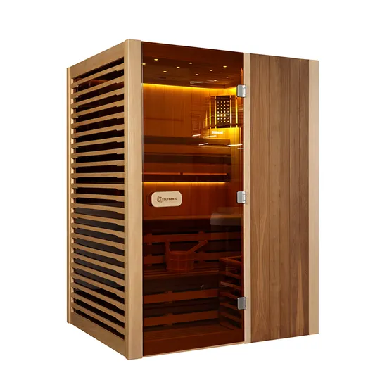 Sunrans New Design Traditional Steam Infrared Sauna Rooms Solid Wooden Hemlock Indoor Sauna Room 